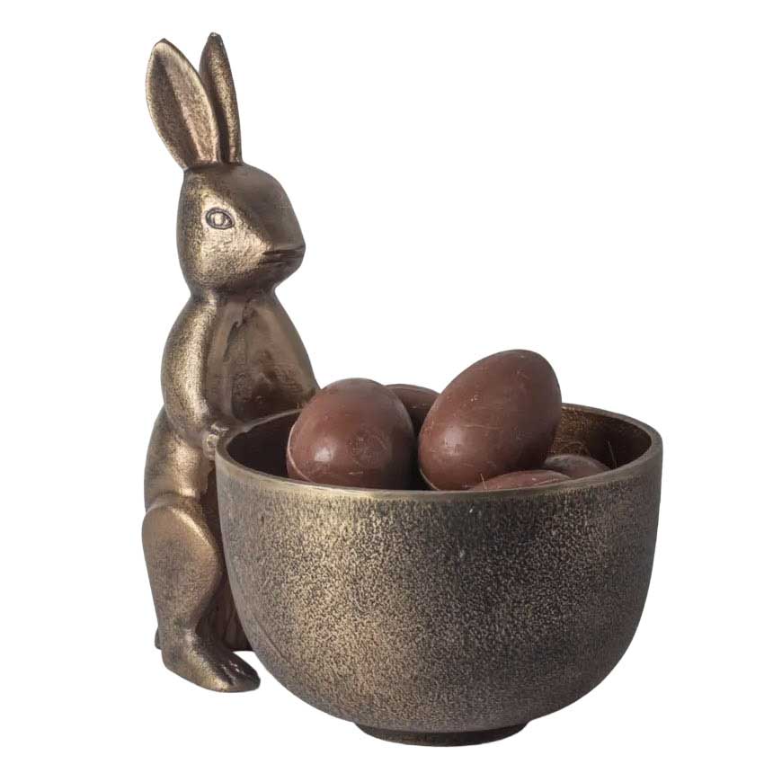 French Country Rabbit Sweets Bowl Sitting